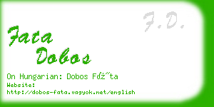 fata dobos business card